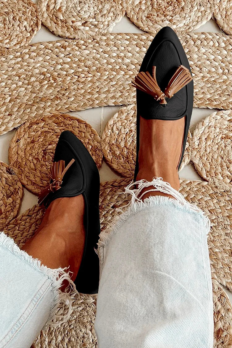 Idit™ | Chic Pointed-Toe Tassel Loafer