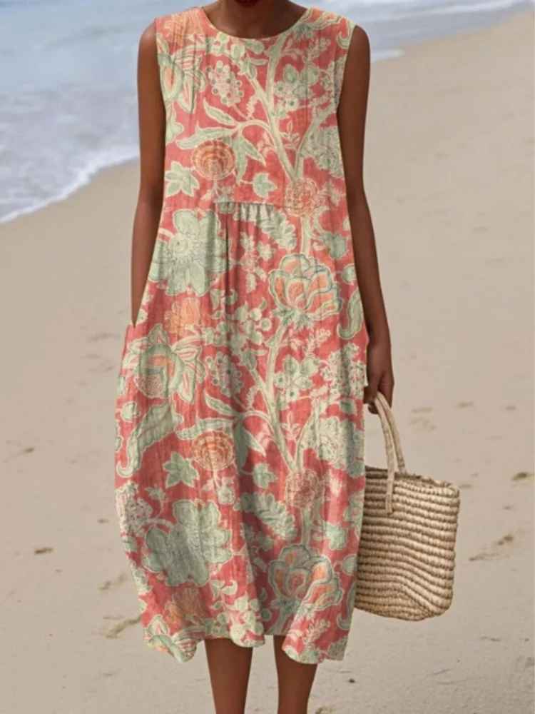 Flora | Coral Bloom Dress