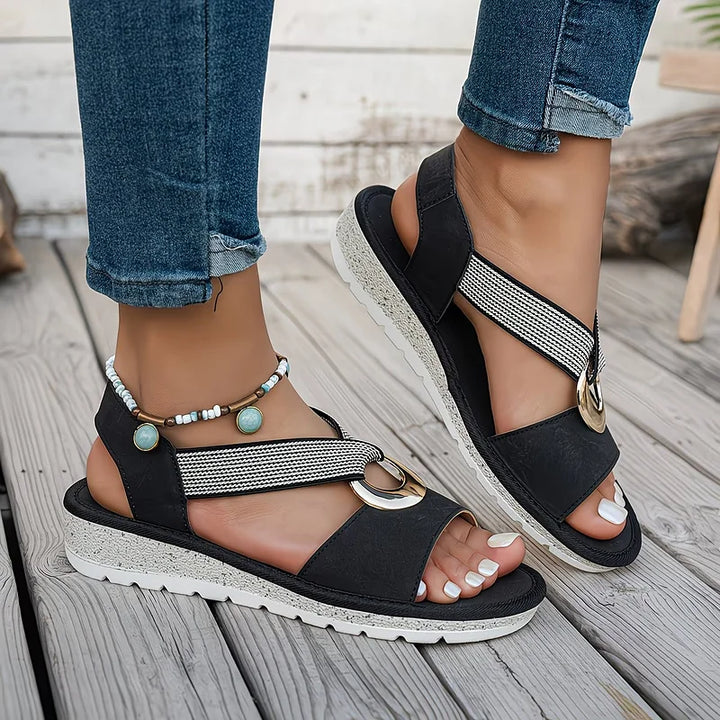 Marlenia | Classic Buckle Flat Sandals