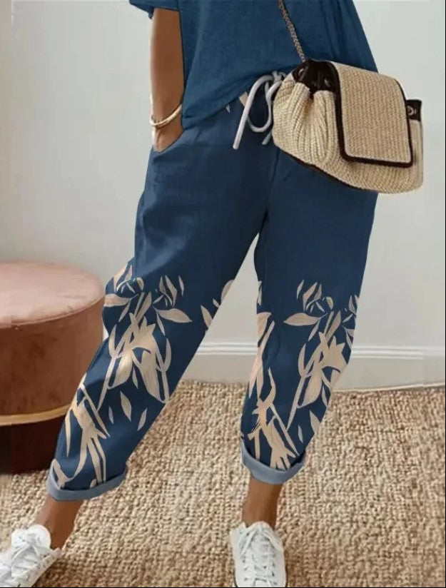 Naomi | Midnight Botanical Lounge Pants