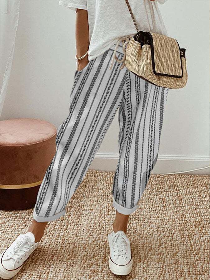 ELSORIA – STRIPED RELAXED PANTS
