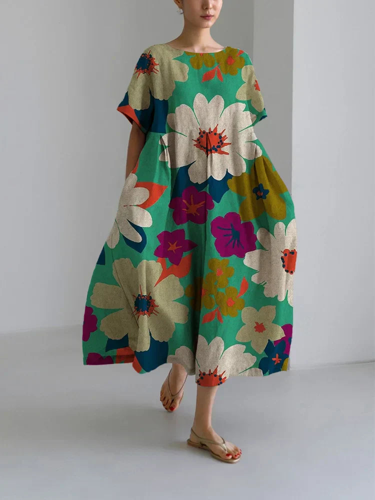 Vittoria - Radiant Floral Midi Dress