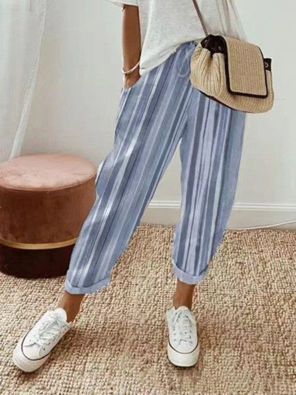 Skye | Airy Blue Stripe Pants