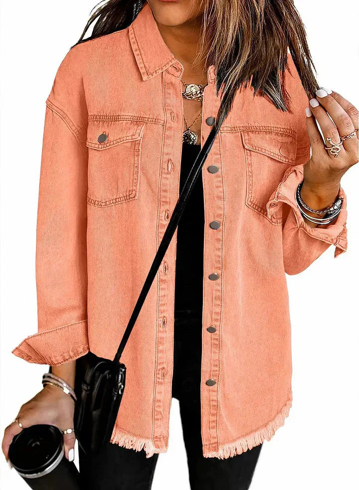 The Katja™ | Signature Distressed Denim Jacket