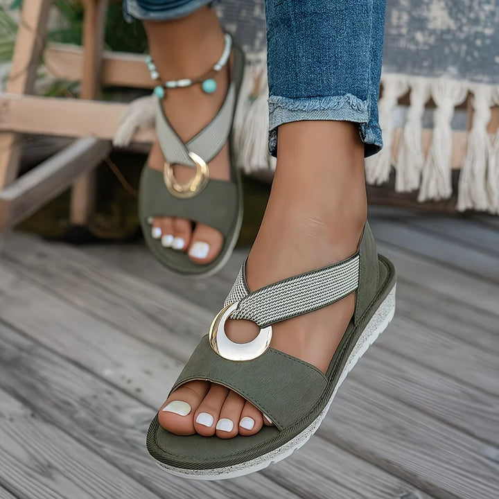 Marlenia | Classic Buckle Flat Sandals