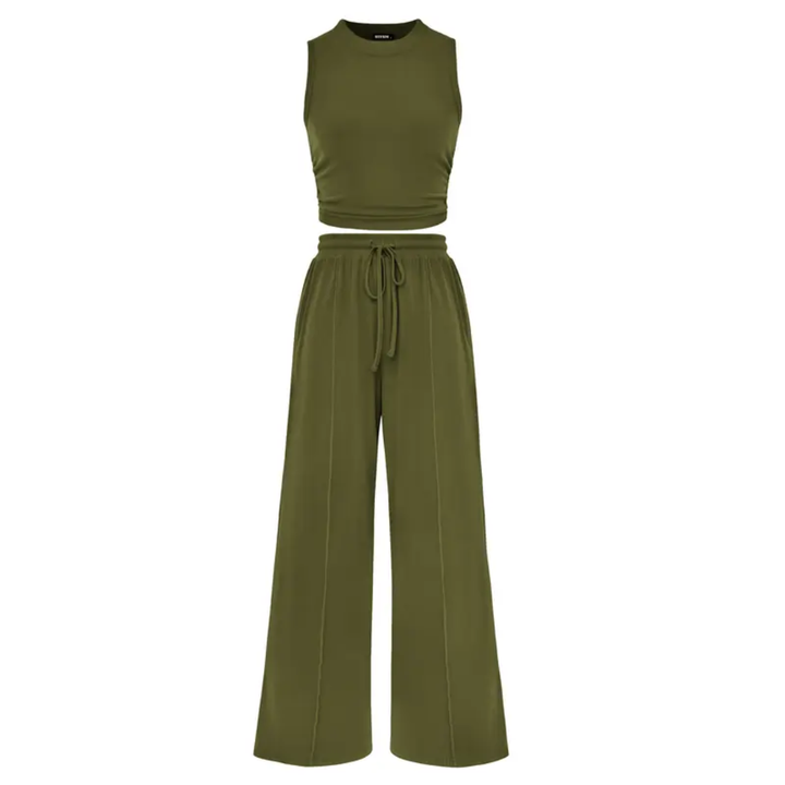 REINA™ – Ribbed Knit Sleeveless Lounge Set