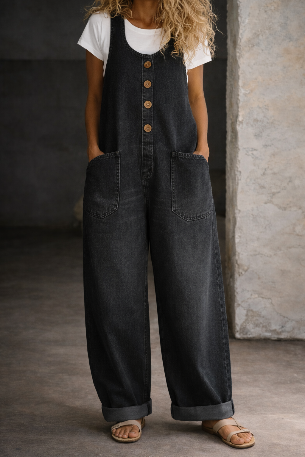Selena | Vintage Washed Denim Overalls