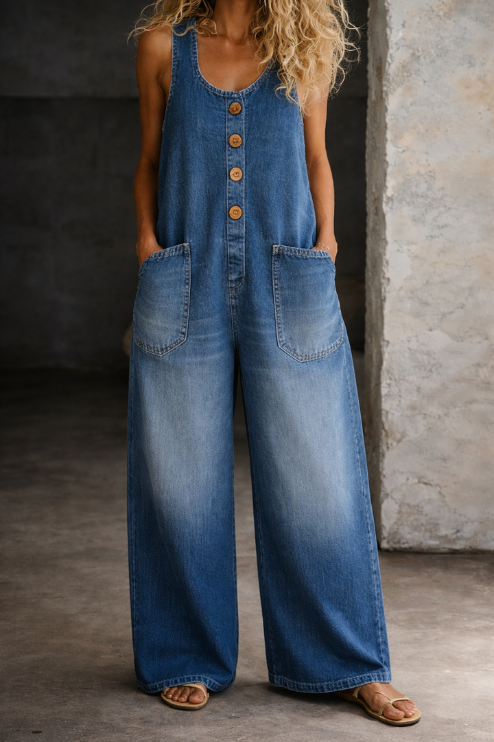 Selena | Vintage Washed Denim Overalls