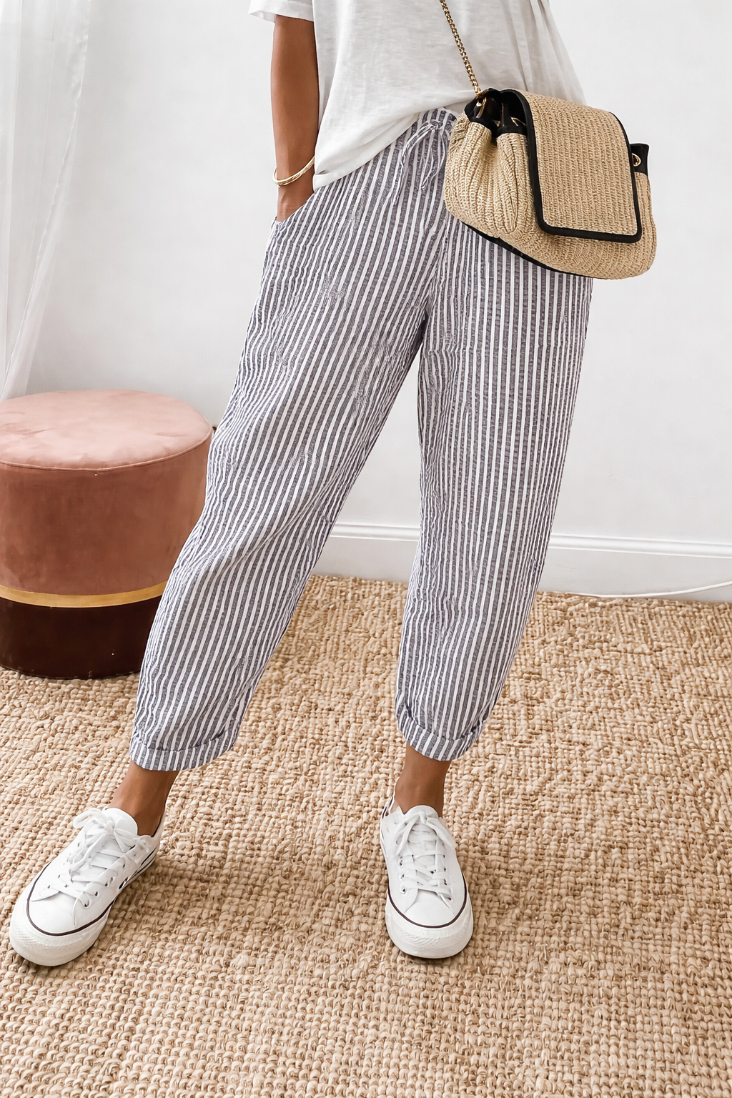 Riley | Classic Stripe Relaxed Pants