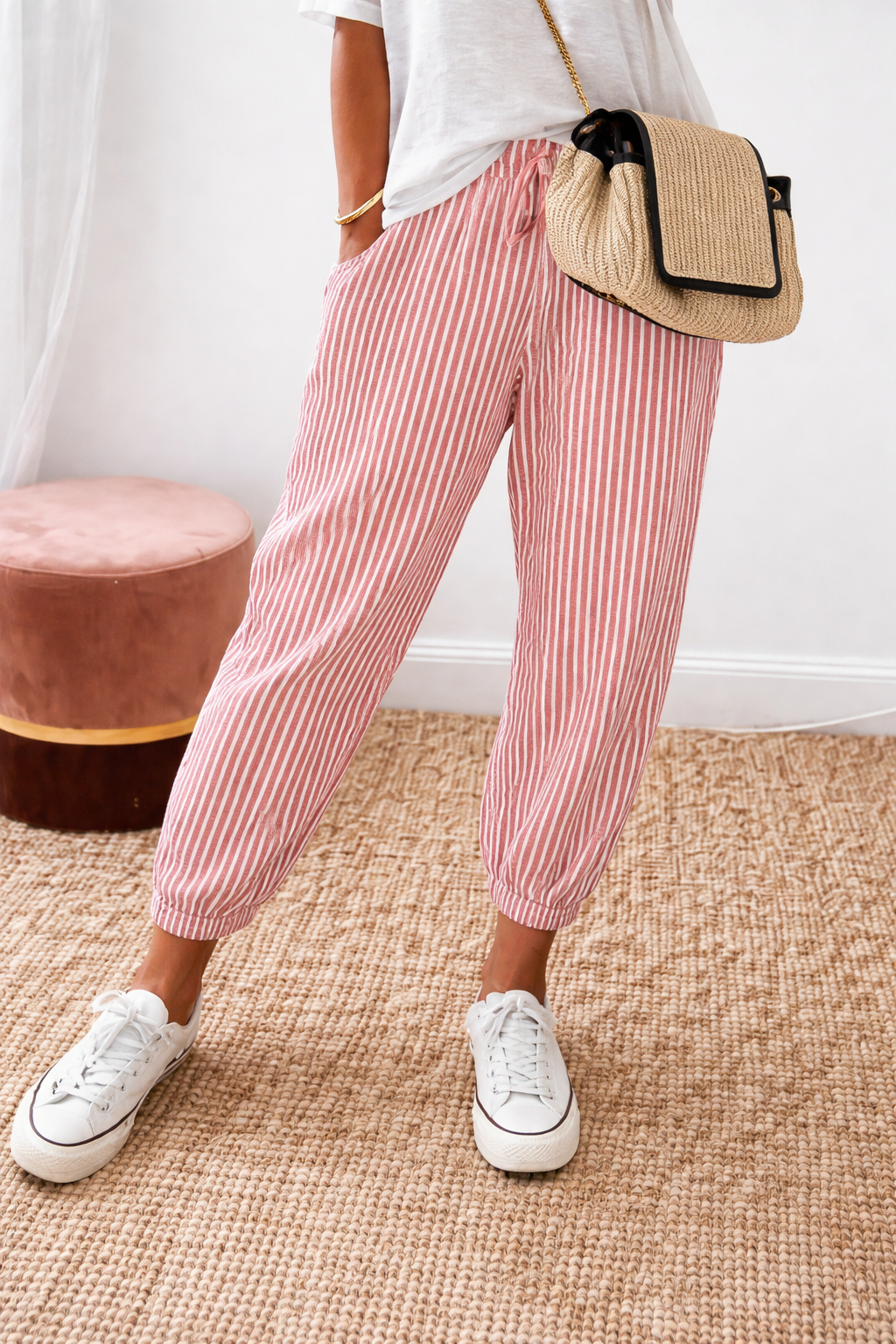 Rosalie | Blush Stripe Relaxed Pants