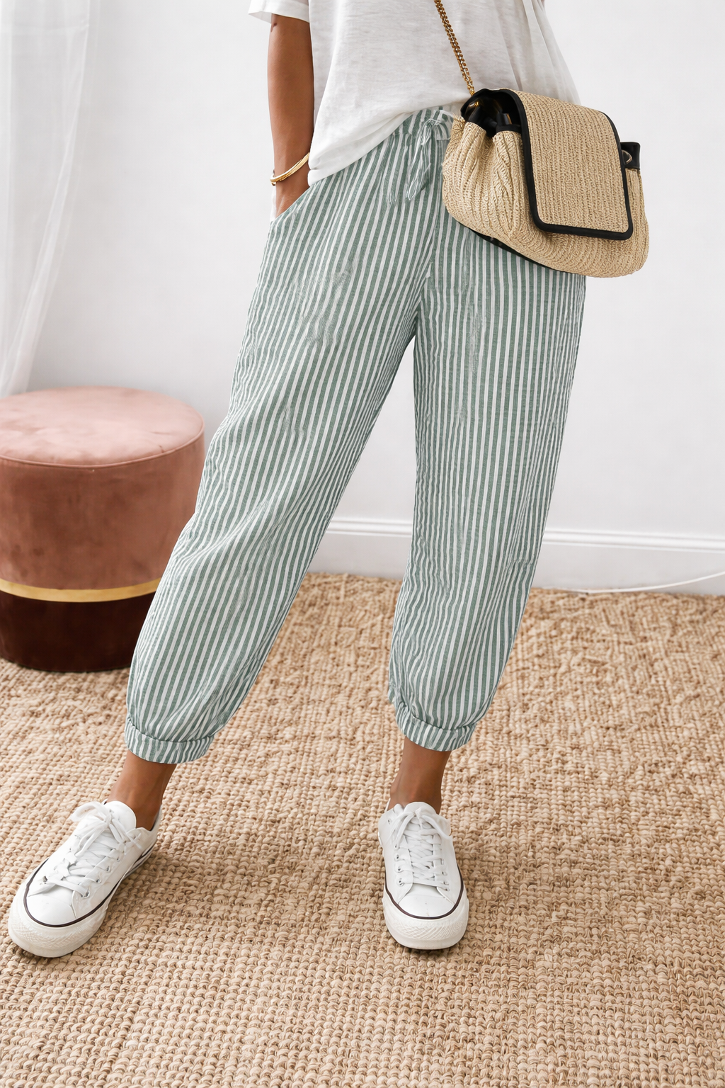 Olivea | Fresh Stripe Comfort Pants