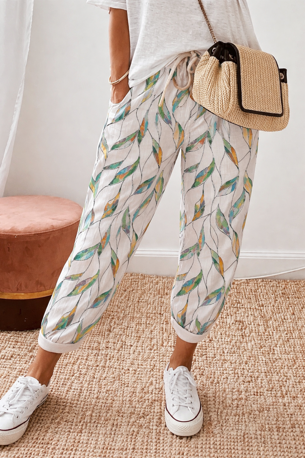Maxine | Coastal Leaf Relaxed Pants