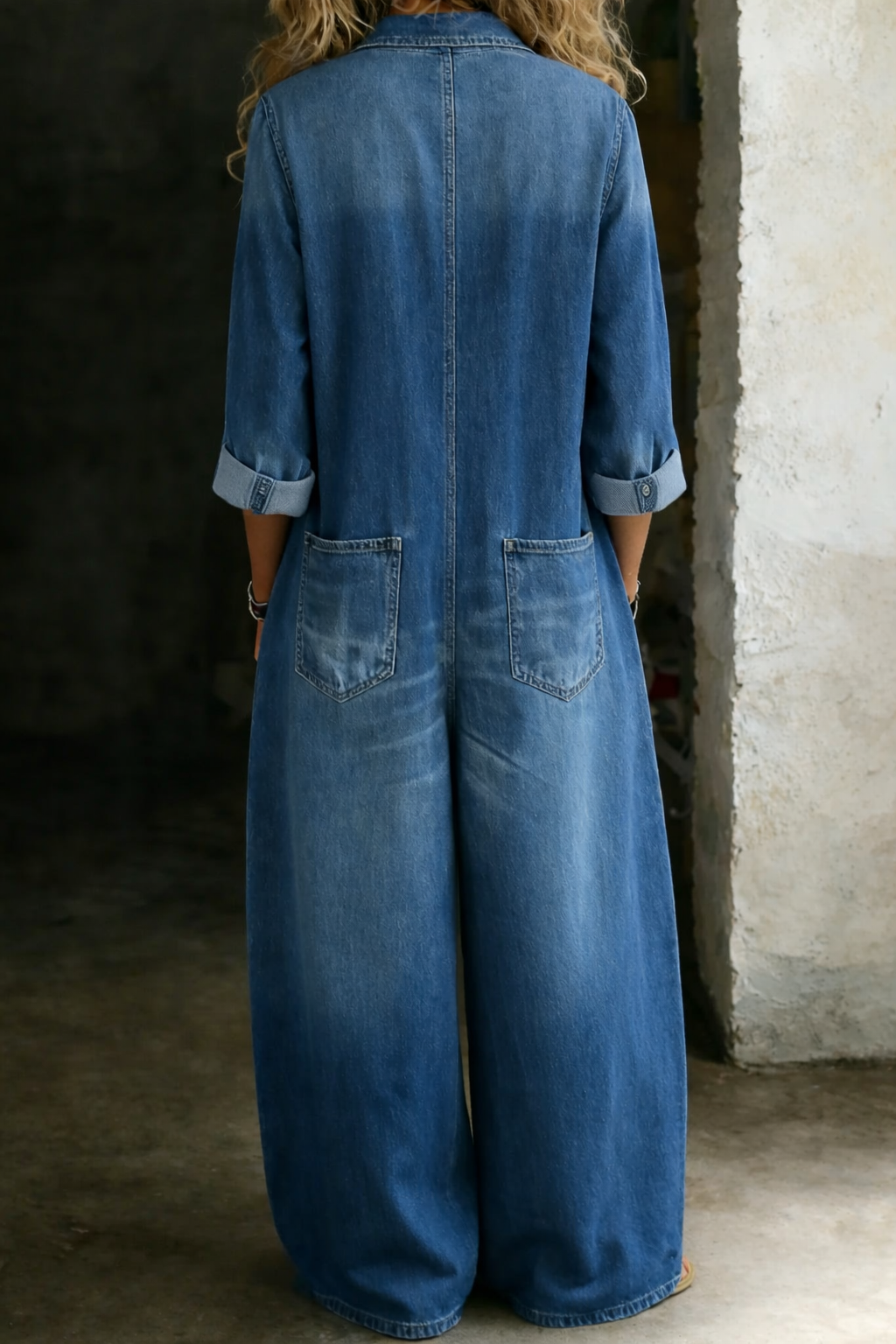 Lena | Casual Comfort Denim Jumpsuit
