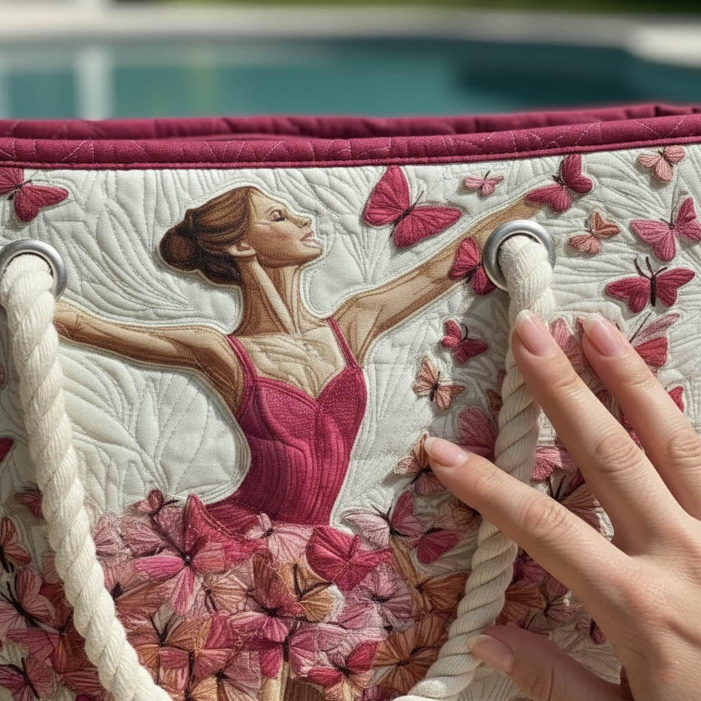 Elegant Quilted Beach Bag Ballerina