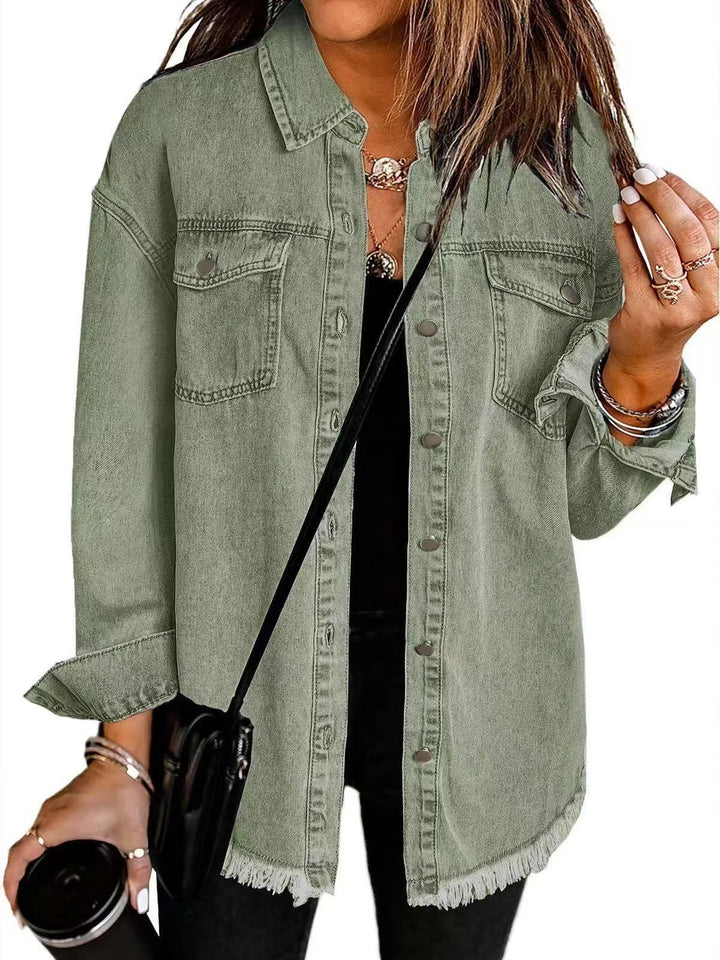 The Katja™ | Signature Distressed Denim Jacket
