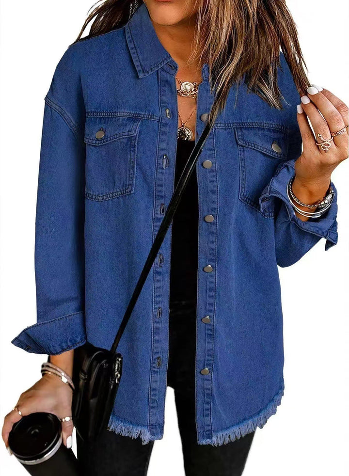 The Katja™ | Signature Distressed Denim Jacket