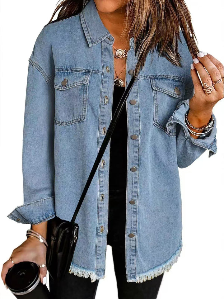 The Katja™ | Signature Distressed Denim Jacket