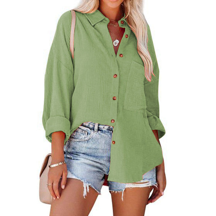 WOLLY™ | Casual Button Down Long Sleeve Blouse
