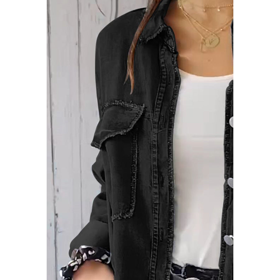 Relaxed Fit Denim Shirt Long Sleeve Lightweight