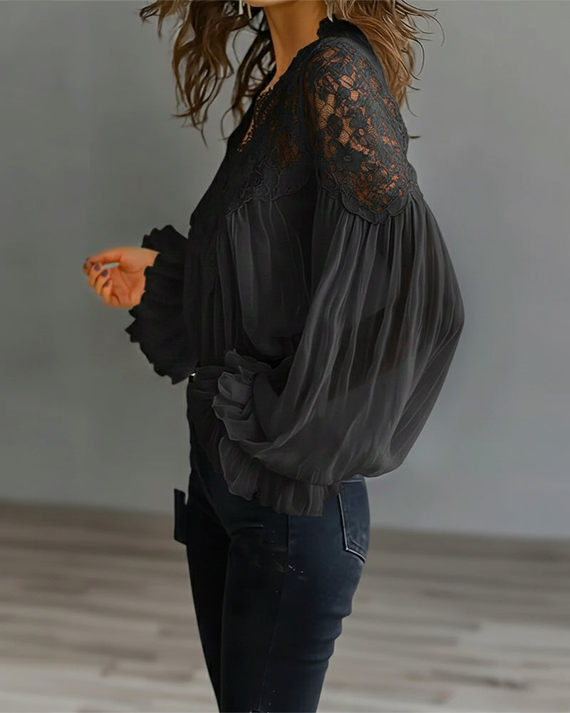 Lace Collar Blouse