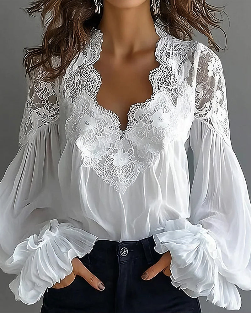 Lace Collar Blouse