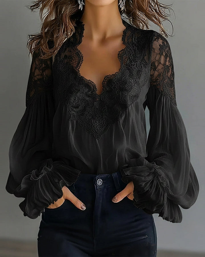Lace Collar Blouse