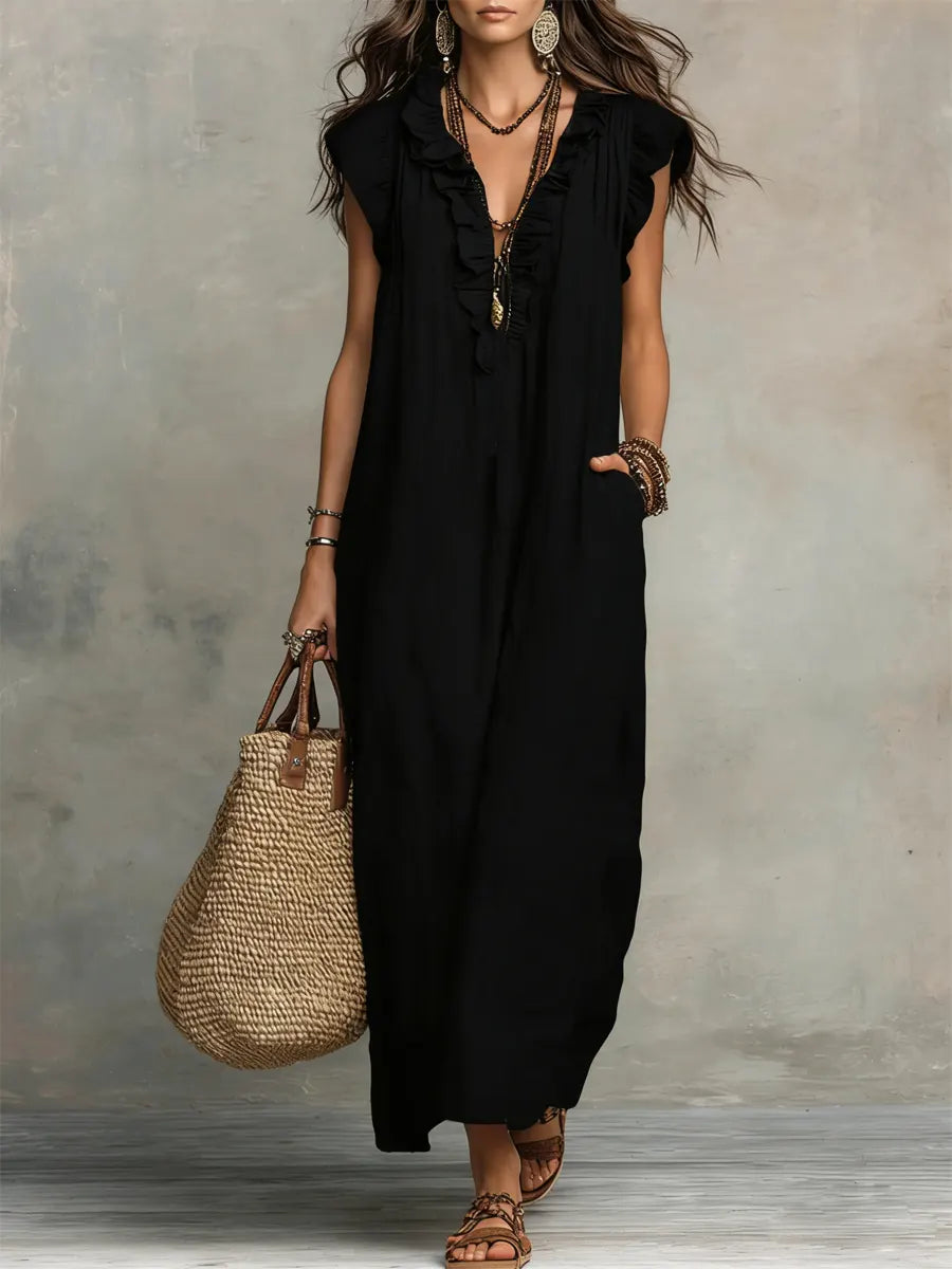 Carmela™ – Long Dress with Ruffles
