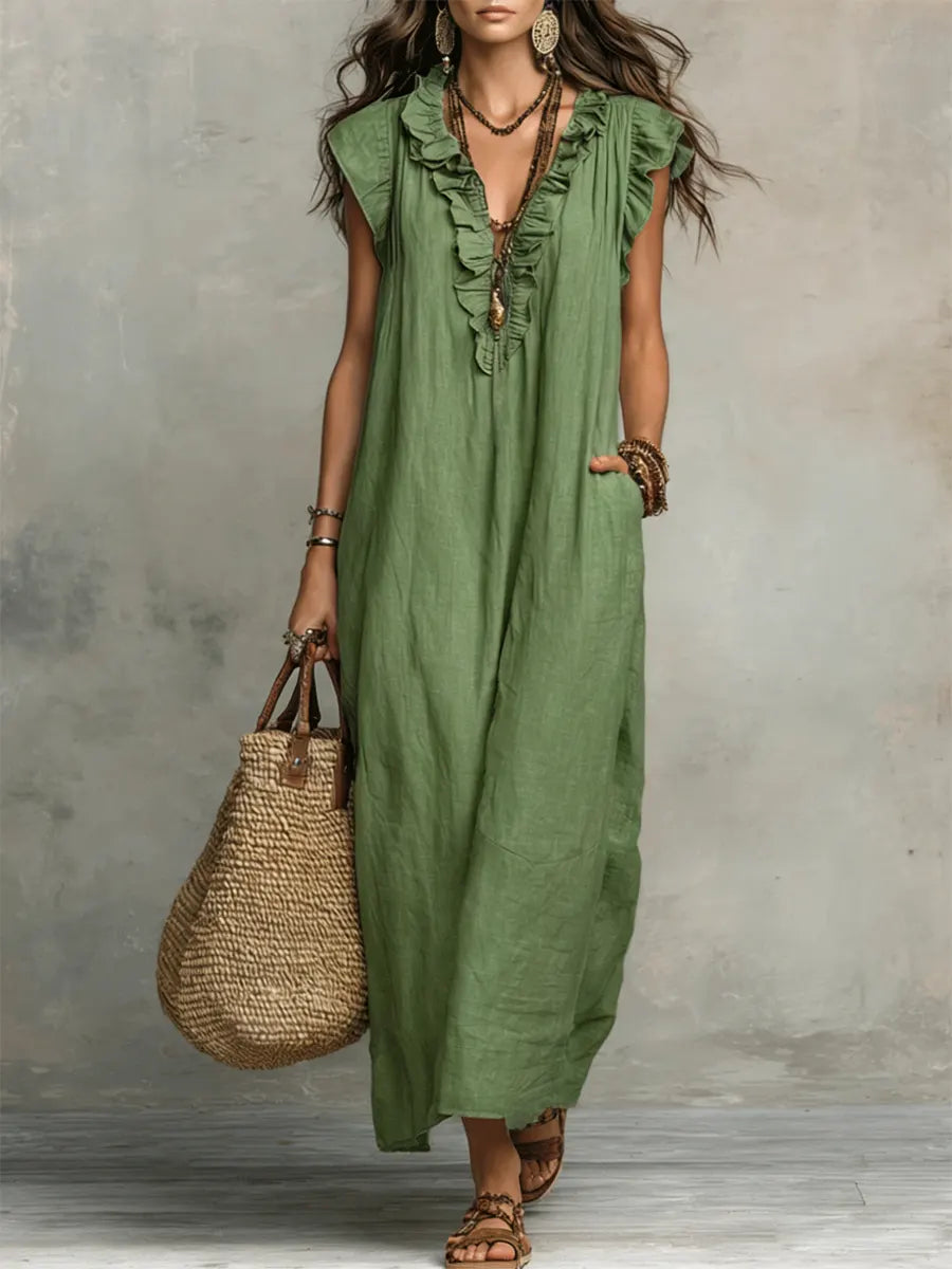 Carmela™ – Long Dress with Ruffles