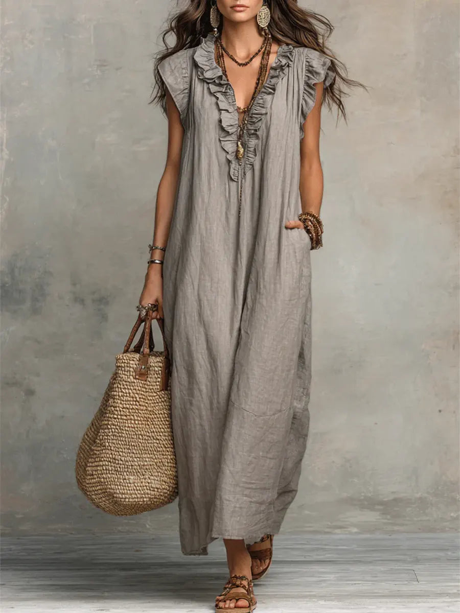 Carmela™ – Long Dress with Ruffles