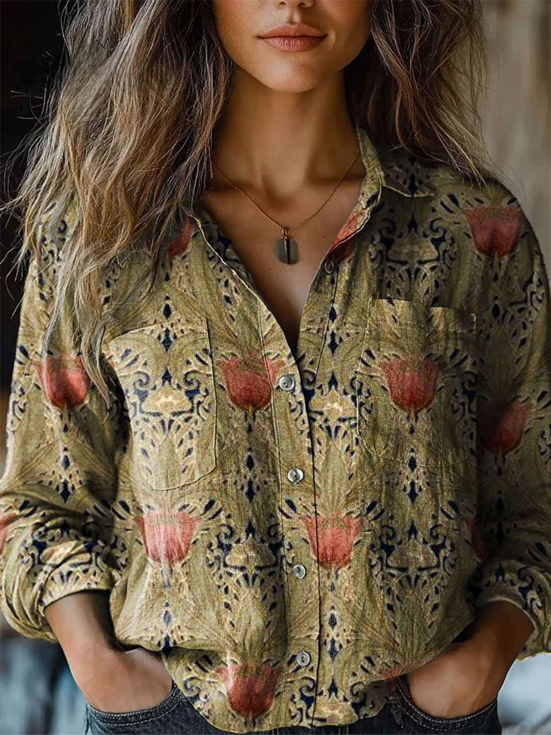 Nova | Vintage Art Print Casual Long Sleeve