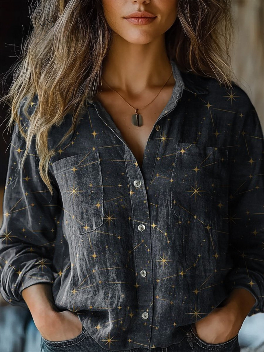 Chloe | Night Sky And Star Pattern Print