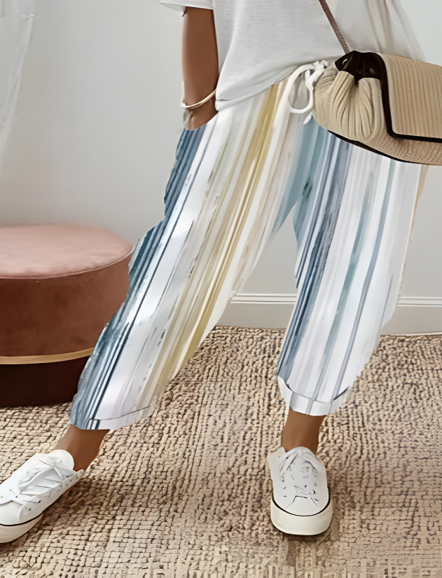 Sienna | Coastal Stripe Drawstring Pants